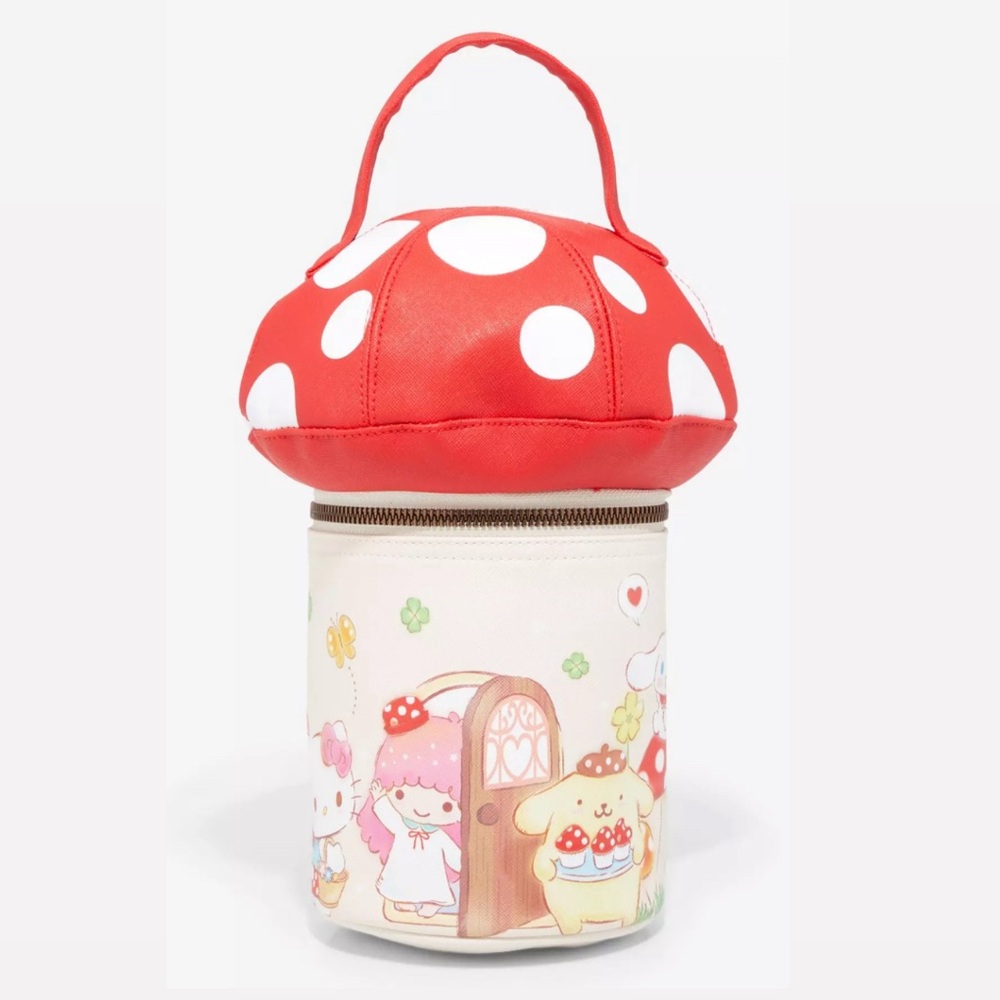 Hello Kitty And Friends Cottage Core Mushroom Makeup Bag